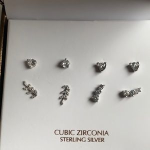 Sterling silver 4 sets of studs Earrings